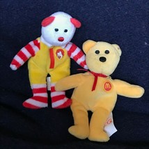Gently Used Lot of 2 Ty TEENIE BEANIE Ronald McDonald Yellow Mini Teddy Bear  - £10.26 GBP
