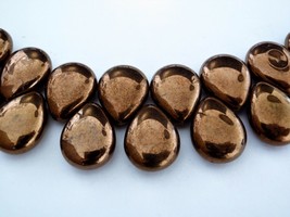 6  12 x 16 mm Pear Shaped Drops : Patina - Tanzanite - £2.00 GBP