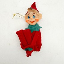 Vintage Christmas Knee Hugger Pixie Elf Ornament Japan? - $24.99