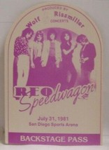 REO SPEEDWAGON - VINTAGE 1981 ORIGINAL CLOTH TOUR BACKSTAGE PASS ***LAST... - £23.43 GBP