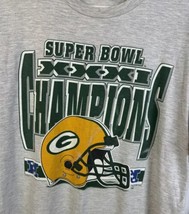 Vintage Green Bay Packers T Shirt NFL Football Champions Large 90s Tour Champ - $31.99