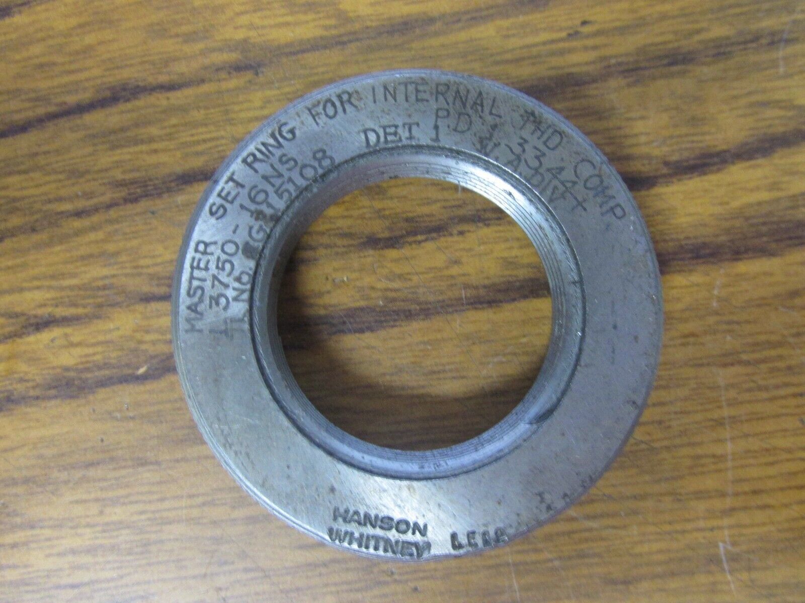 Master Thread Ring Gage 1.3750"16 NS Inspection Gages