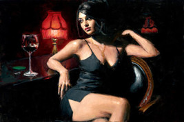 Sexy dressed up bar woman oil Painting Art Printed canvas Giclee - £7.50 GBP+