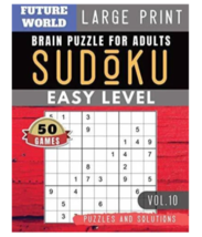 SUDOKU Easy Large Print: Future World Activity Book Volume 10 - £7.95 GBP