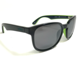REVO Sunglasses RE1028 01 KASH Black Green Square Frames with Gray Lenses - $65.03