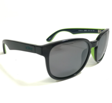 REVO Sunglasses RE1028 01 KASH Black Green Square Frames with Gray Lenses - $65.23