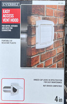 Everbilt Easy Access Exhaust Vent Hood White 4” Louvered BHLH4WHD 591 999 Hinged - £9.99 GBP
