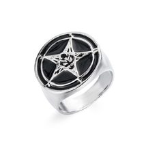 Cross Demon Rock Lucifer Gothic Biker Punk Rings Satan Six star Hexagram(10) - £8.05 GBP