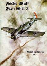 Paper craft - FW190 A3 **FREE SHIPPING** - $2.90