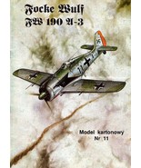 Paper craft - FW190 A3 **FREE SHIPPING** - $3.94 CAD