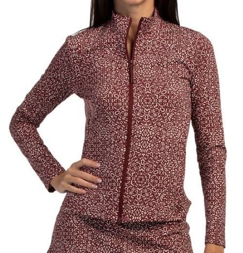 NWT TOMMY BAHAMA Cabernet Magic Medallion Long Sleeve Full Zip Golf Jacket  L XL Item image 2
