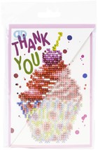 Diamond Dotz Diamond Art Greeting Card Kit 5&quot;X7&quot;-Cupcake Thank You - £19.93 GBP