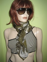 Vintage WOMEN&#39;S Ladies Abstract Artsy Silky Shiny Lace Fashion SCARF Wrap - $19.99