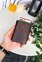 Genuine Leather Card Holder with Rfid Protection Mechanism - £38.36 GBP