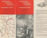 Stephen Foster Brochure 1940&#39;s White Springs Florida  - $17.82