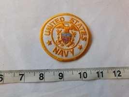 United States Navy 2 7/8&quot; Round Patch Navy Crest White Gold Red Blue - $54.20 CAD