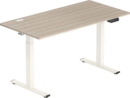 SHW 55-Inch Large Electric Height Adjustable Standing Desk, 55 x 28 Inches, - £207.82 GBP