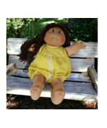 CABBAGE PATCH KID Doll HM# 2 Brown Hair Brown Eyes. Original Yellow Outf... - £36.94 GBP
