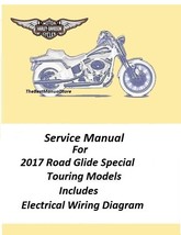 2017 Harley Davidson Road Glide Special Touring Models Service Manual - $25.95
