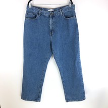 Geoffrey Beene Mens Jeans Straight Leg Cotton Medium Wash 42x30 - $14.49