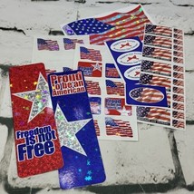 Flags Patriotic Stickers Collection lot Scrapbooking  - $14.84