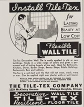 1937 Print Ad Tile-Tex Flexible Wall Tile Unit Laid Chicago Heights,Illinois - £10.77 GBP