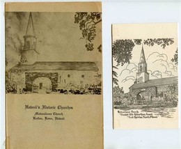 Mokuaikaua Kona &amp; 1st United Methodist Honolulu Hawaii Historic Church Brochures - $21.78