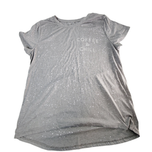 Zoe + Liv Coffee &amp; Chill T-Shirt Size XXL Juniors Gray Pink Polka Dot Soft  - £11.85 GBP