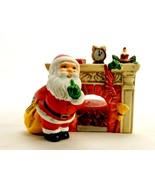 Santa Clause w/Toy Sack, Votive Candle Holder, Vintage Christmas Home De... - £11.49 GBP
