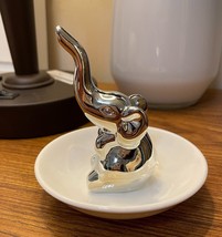 Elephant Ring Holder Women Birthday Gift Jewelry Dish 3.9&quot;D x 3.94&quot;W x 3... - $18.71