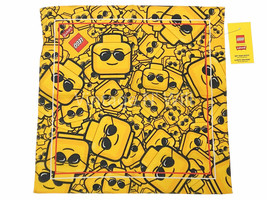 Limited Edition Levis x LEGO 20&quot; Yellow Figure Head Cotton Square Bandana Scarf - £15.43 GBP