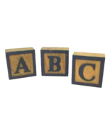 ABC Wood Blocks Blue Alphabet Children Decor Farmhouse Photo Props Count... - $17.63 CAD