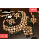 Kundan Jewelry Indian Earrings Necklace Tikka Set New Year Chokar Bridal... - €50,37 EUR