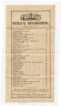 Still&#39;s Delmonico Bill of Fare Spokane Falls Washington Territory 1880s Repro - £22.15 GBP