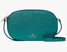 Kate Spade Glimmer Teal Green Oval Crossbody Bag KE459 Purse NWT $299 Retail - £69.98 GBP