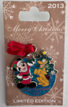 2013 Disney Merry Christmas Ornament Mickey Pluto Limited Edition 3D Pin - £19.48 GBP