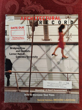 Architectural Record Design Magazine November 1999 Alfred Lerner Hall Nyc - £16.91 GBP