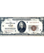 Series of 1929 $20 National Banknote Federal Reserve Chicago FR #1870-G ... - $115.07 CAD