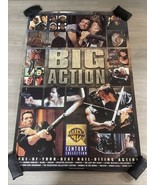 Warner Brothers Big Action Original Movie Poster Promo 27x40” Vintage CV JD - $455.22 MXN