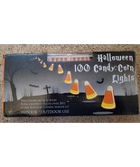 100 Orange and Yellow Halloween Candy Corn Lights Gray Wire Party Decora... - $274.39 MXN