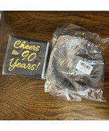 Pandecor 50 Pieces 90th Party Cheers to 90 Years Napkins &amp; Plates 7” Paper - $14.03