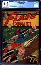 Flash Comics #58 (1944) CGC 4.0; Flash meets the Merman; Gardner Fox &amp; Hibbard - £375.08 GBP