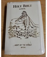 1966 Holy Bible Illustrated Light Of The World King James Old &amp; New Test... - $18.70