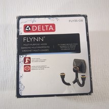 Delta Flynn Double Hook Oil Rubbed Bronze Towel multi purpose robe FLY35-OB - £13.53 GBP