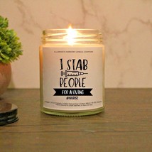 I Stab People For A Living #Medical Assistant Candle | Medical Assistant Gift | - £18.90 GBP