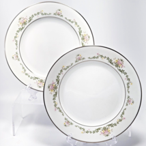 Noritake Early Spring Bread Plates 6.25in Set of 2 White Pink Yellow Floral - £19.18 GBP