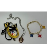 3 Pittsburgh Steelers NFL Bracelet &amp; Football Fashion Necklace Mixed Lot... - $460.37 MXN