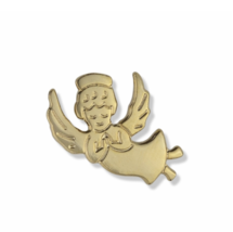 Gold Engraved Angel Girl Lapel Pin - £15.97 GBP