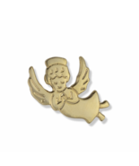 GOLD ENGRAVED ANGEL GIRL LAPEL PIN - £14.93 GBP