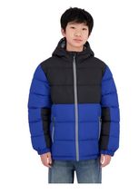 Pacific Trail Boys Girls Puffer Jacket Blue Black Pockets Water Resistant - $54.99